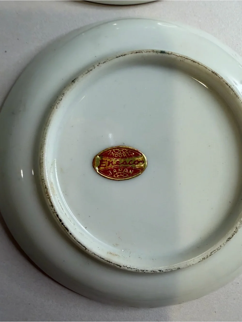 Vintage Porcelain Trinket Dish Ashtray - Flower Enesco Japan - Set  Of 4 Floral